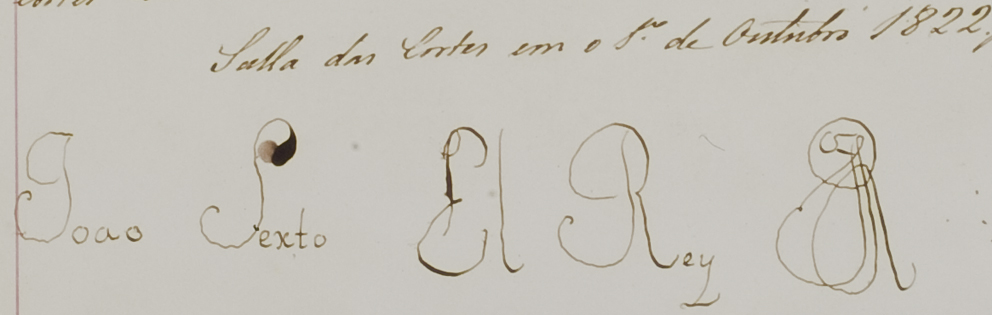 Assinatura real da Constituição de 1822