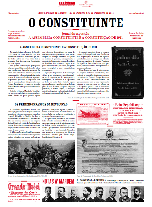 Jornal da exposição sobre a Constituinte de 1911