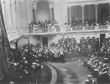 Abertura a I Legislatura do reinado de D. Manuel II que lê o discurso da Coroa - Foto de Benoliel, 29 de Abril de 1908 
