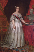 Retrato da Rainha D. Maria II, réplica do original de F. Krumholz, realizado em 1846 