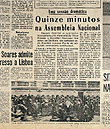 Última sessão da Assembleia Nacional em 25 de Abril de 1974