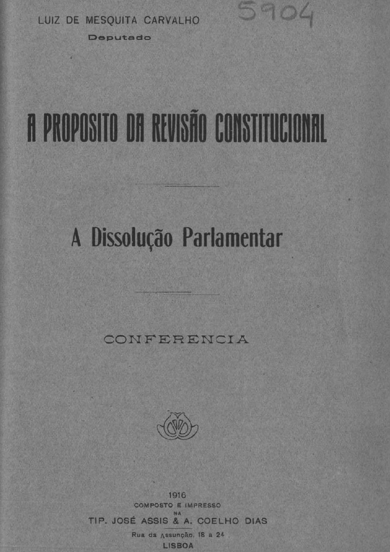 A propósito da revisão constitucional: a dissolução parlamentar