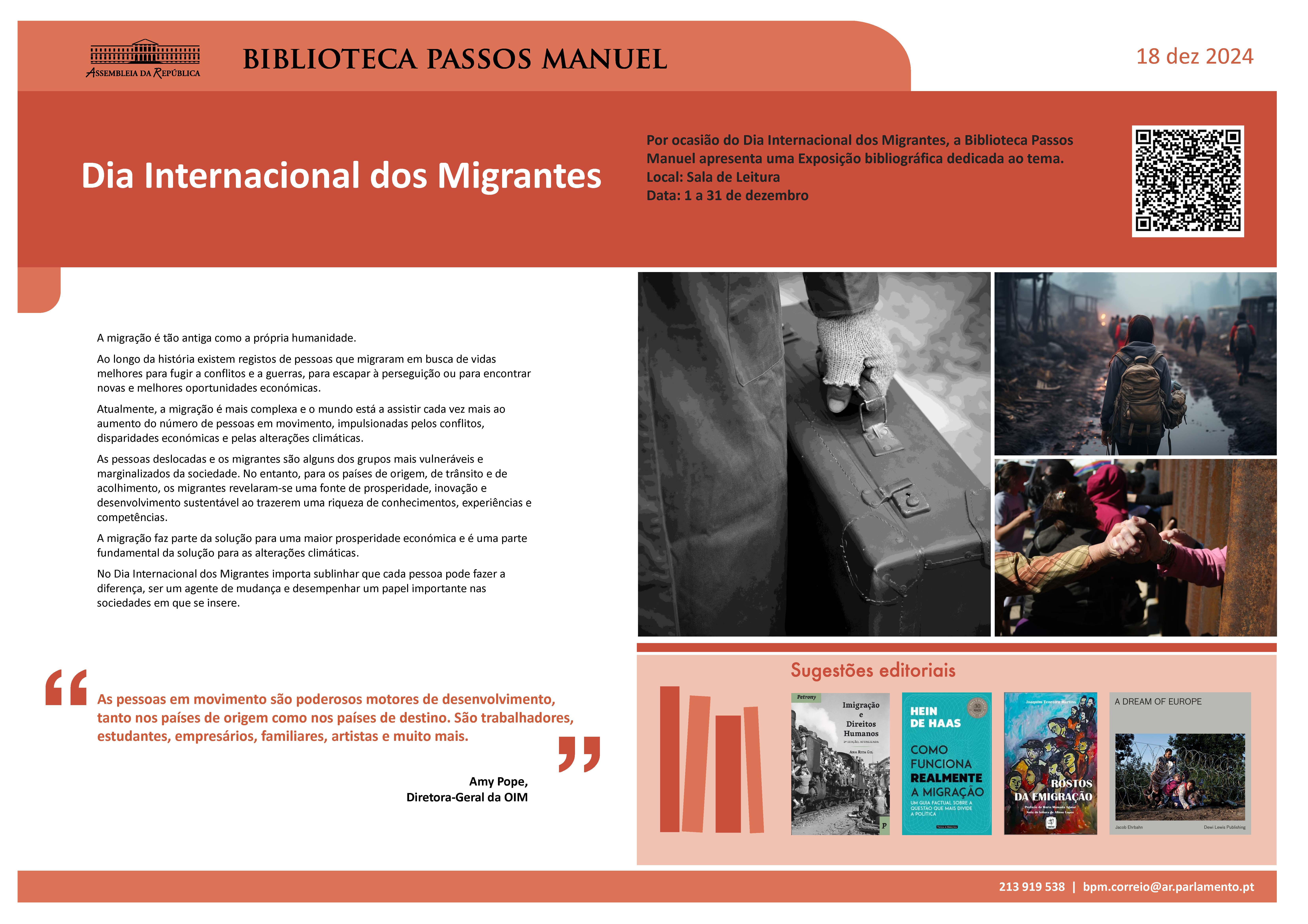 Cartaz do Dia Internacional dos Migrantes