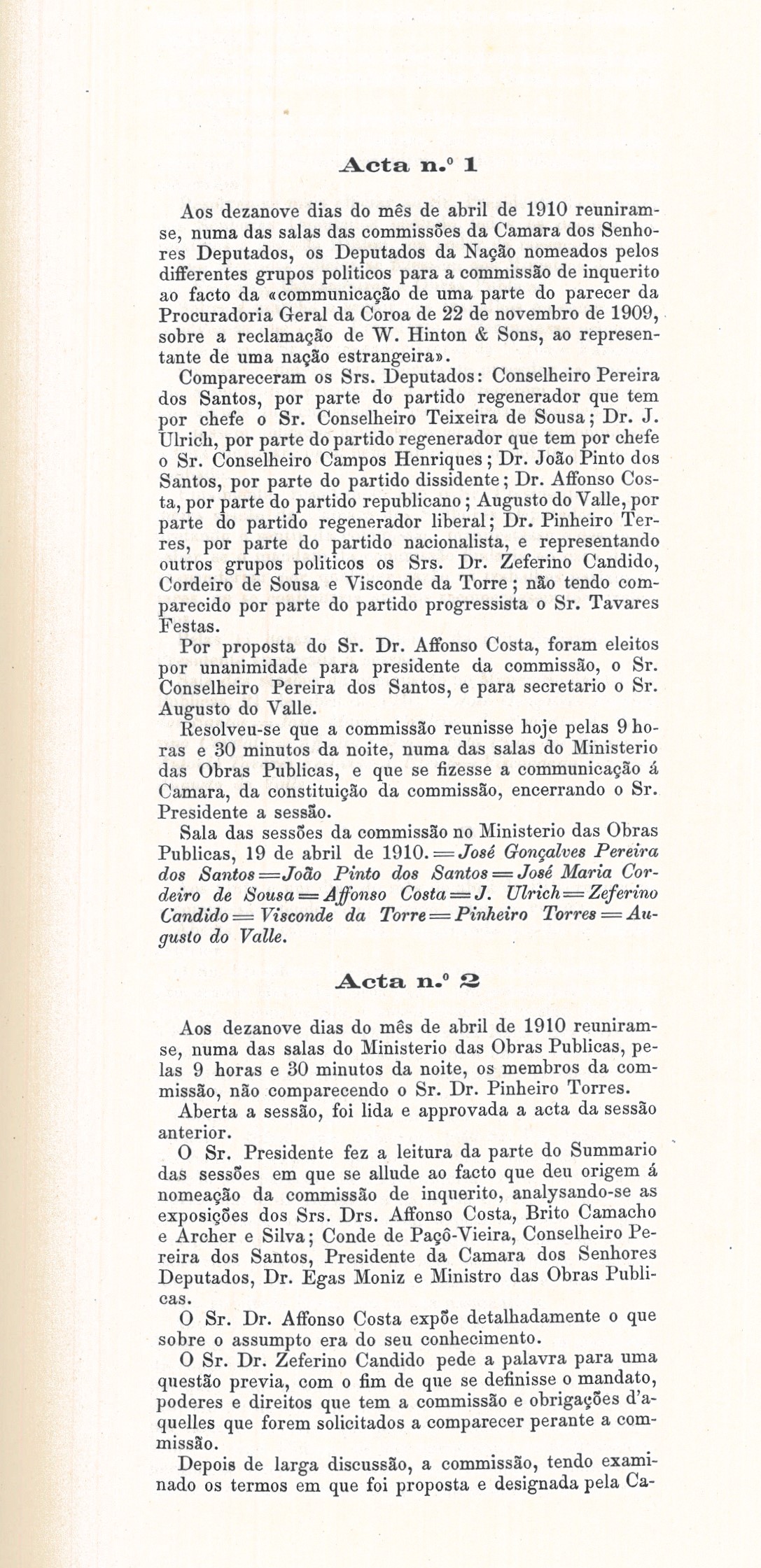 Livro de atas das reuniões da Comissão (1.ª parte). Cota AHP: CPQH, cx.13, liv. 3.