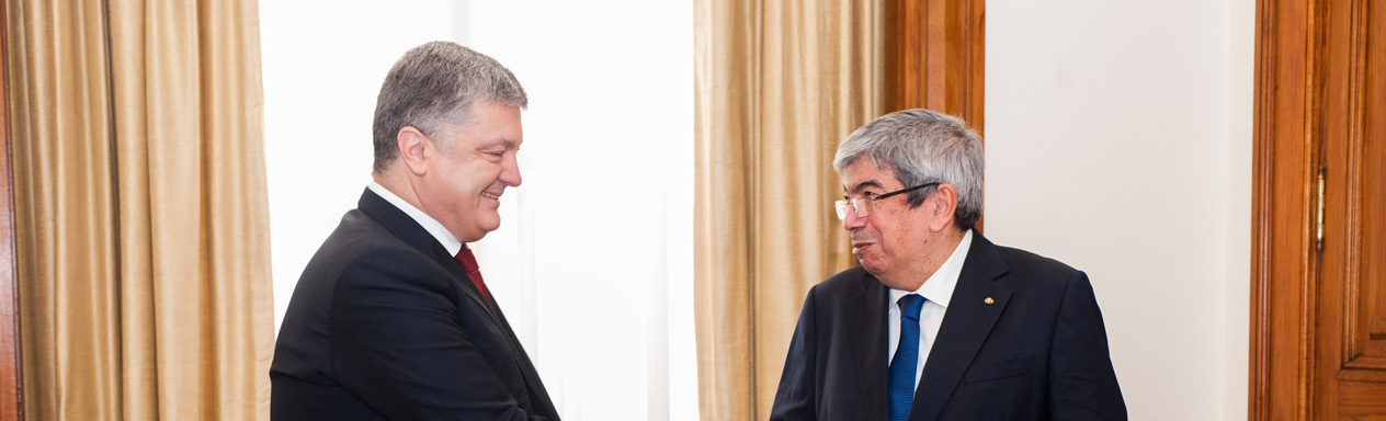 Presidente da Assembleia da República, Eduardo Ferro Rodrigues, recebe o Presidente da Ucrânia, Petro Poroshenko
