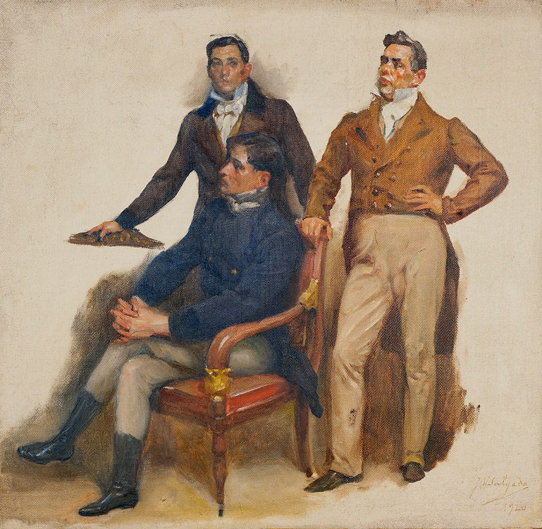 Retratos de José Ferreira de Moura, Agostinho José Freire e Manuel Borges Carneiro, 1920.