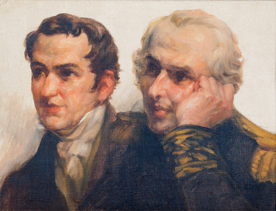 Retratos de Francisco Simões Margiochi e Félix de Avelar Brotero, 1920.