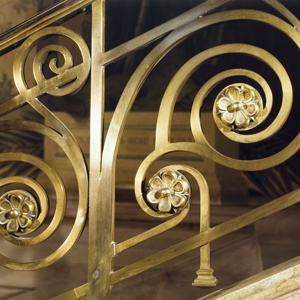 Pormenor de corrimão dos Passos Perdidos