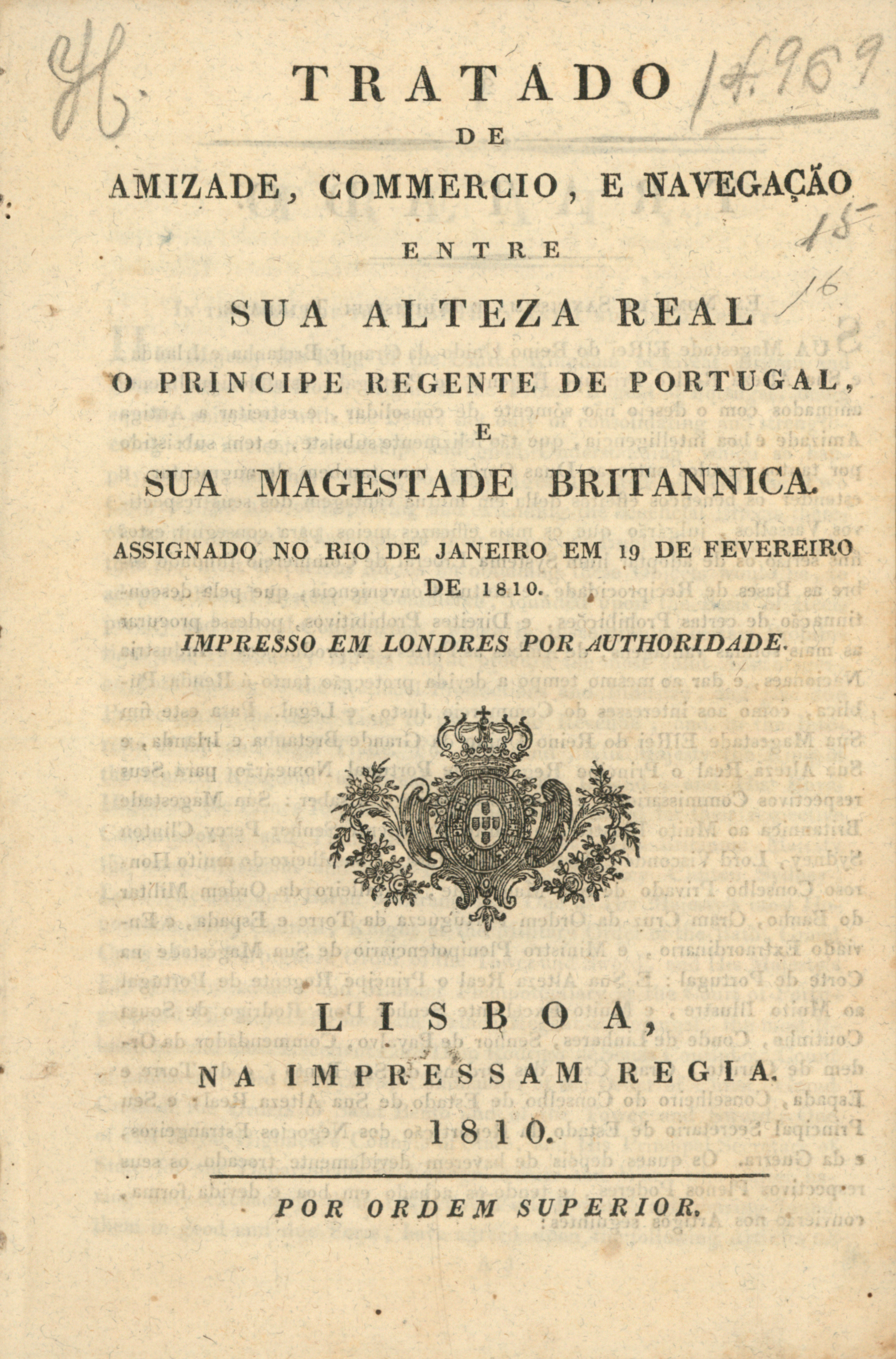 Tratado de amizade entre Portugal e o Reino Unido, 