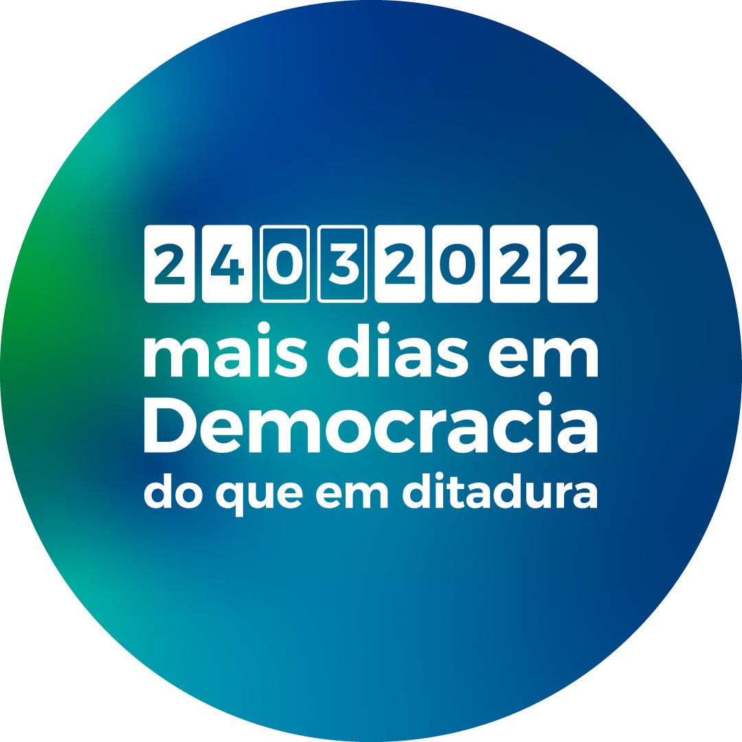 mais dias em DEMOCRACIA do que em ditadura