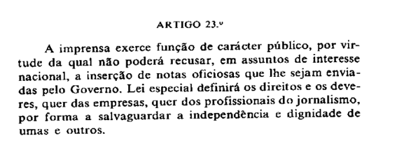 Artigo 23.º da Lei n.º 2100, e 29 de agosto de 1959