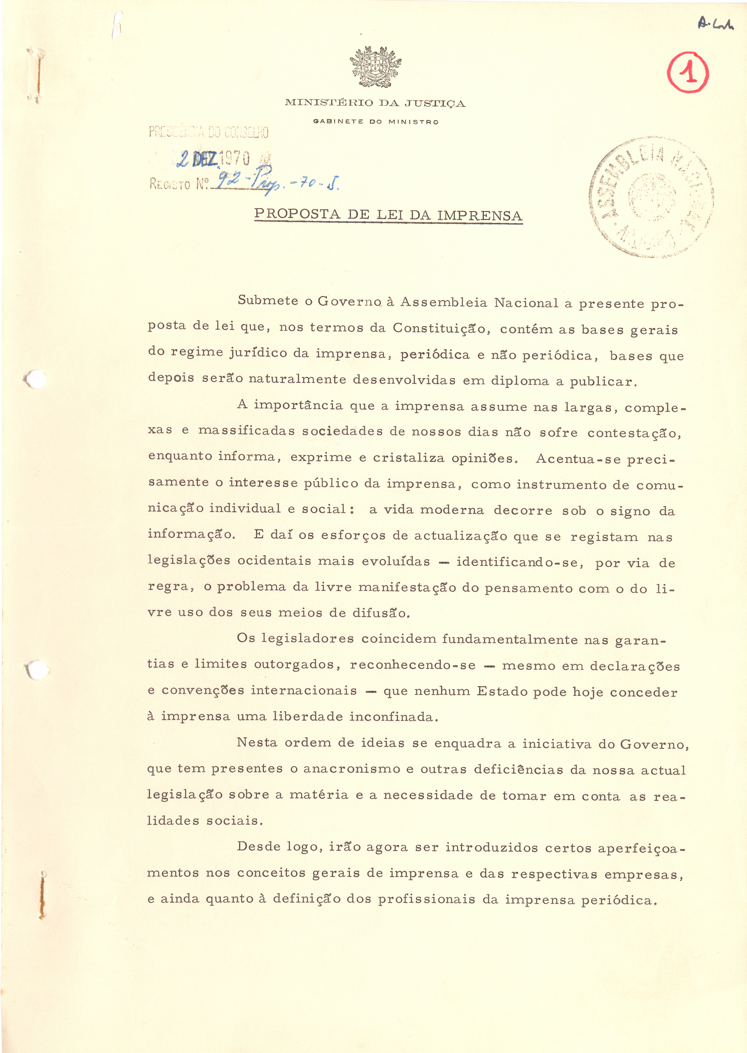 Proposta de Lei n.º 13/X