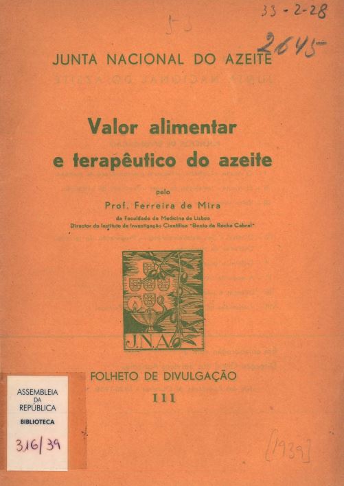 'Valor alimentar e terapêutico do azeite'