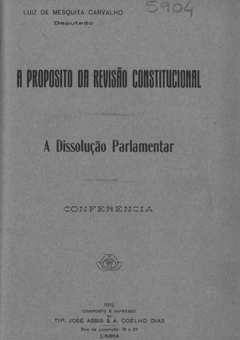  A propósito da revisão constitucional: a dissolução parlamentar