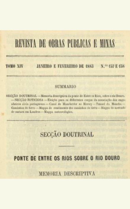 Ponte de Entre os Rios sobre o rio Douro : memória descritiva (1881)