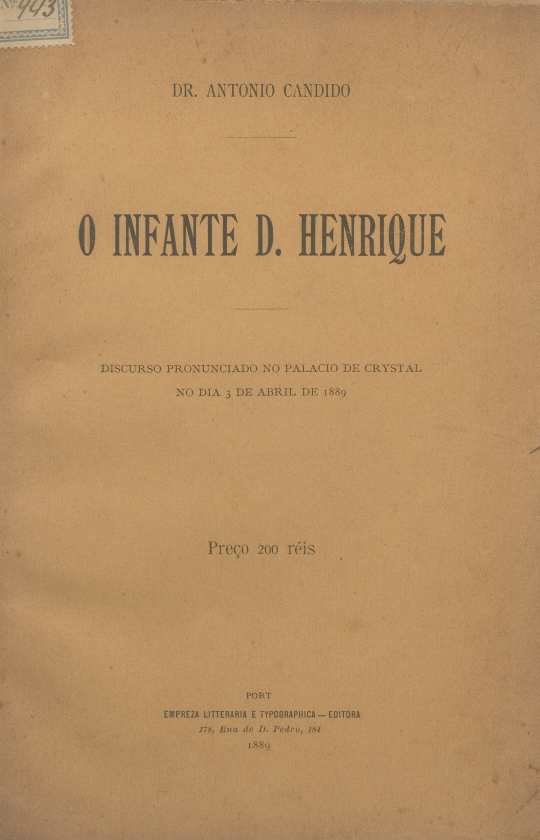 O Infante D. Henrique : discurso