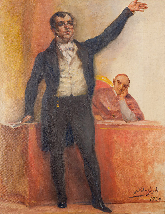 Manuel Fernandes Tomás. Estudo para a pintura de Veloso Salgado alusiva às Cortes Constituintes de 1821