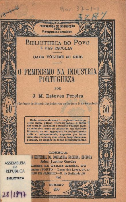 O feminismo na indústria portuguesa (1897)