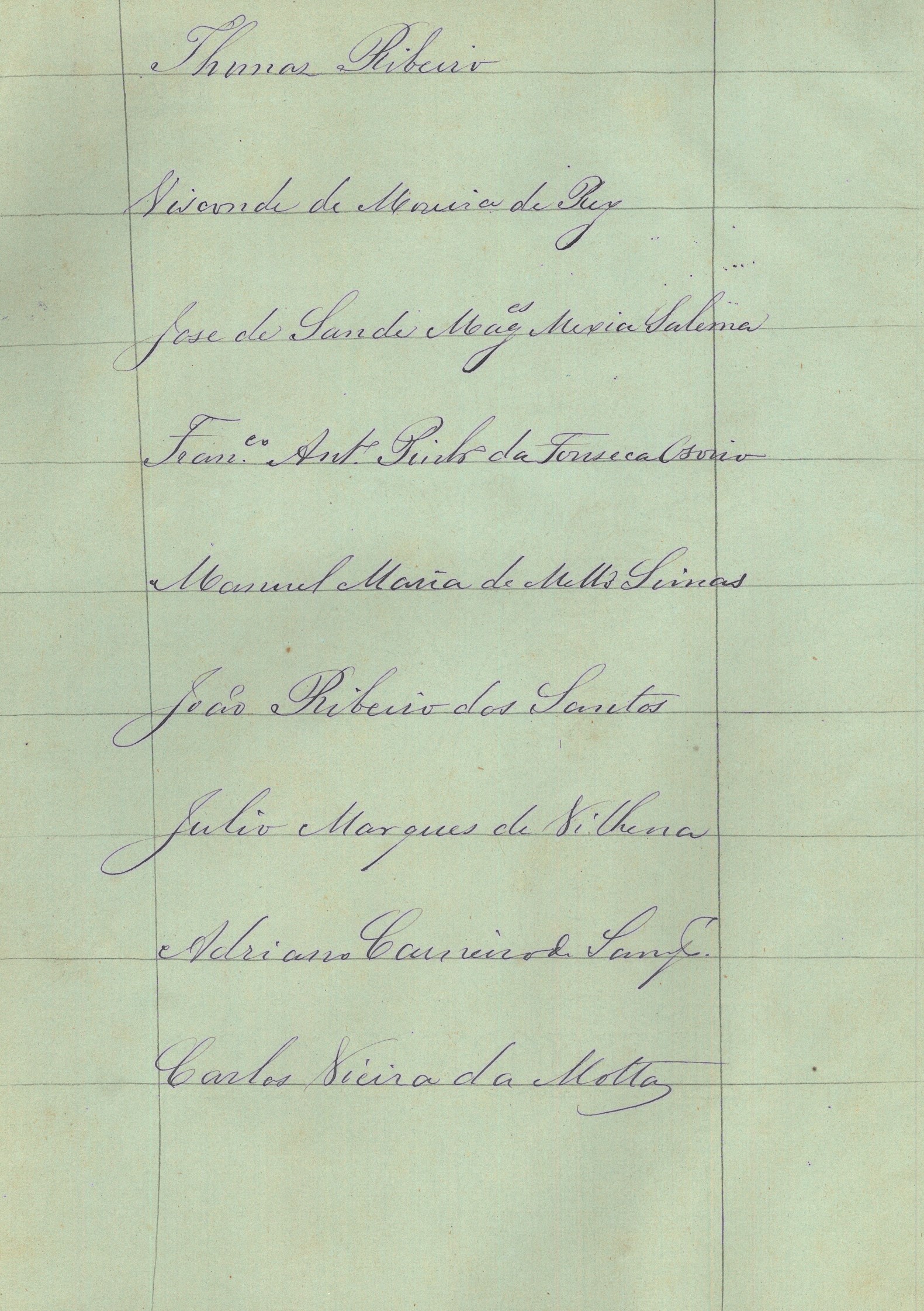 Composição da Comissão de Legislação Penal no ano de 1877. Livro de registo de entrada de correspondência. Cota AHP: Liv. 2267.