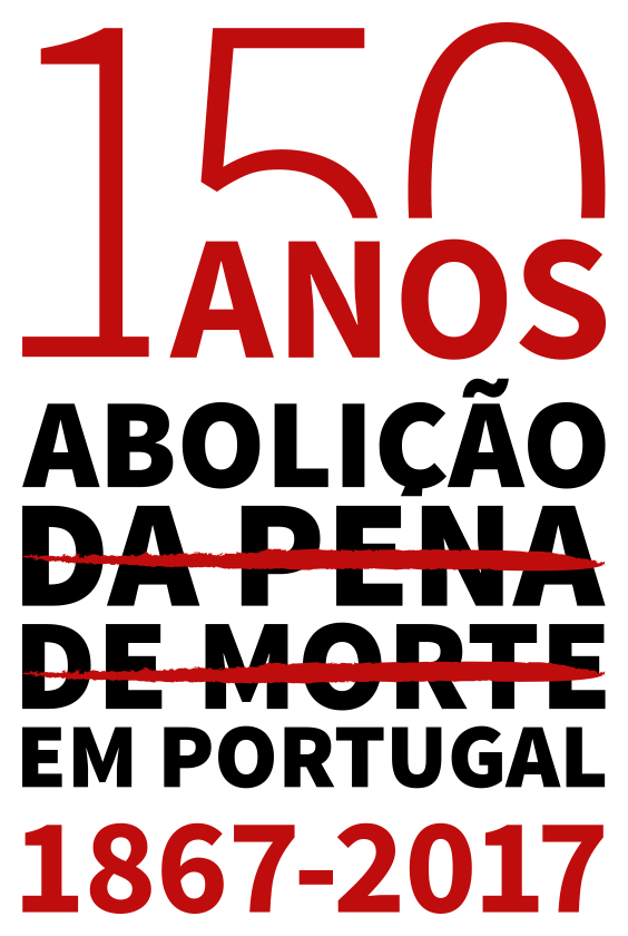 Logótipo dos 150 anos da abolição da pena de morte em Portugal