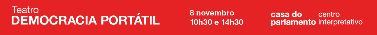 Banner - Reatro "A democracia portátil"