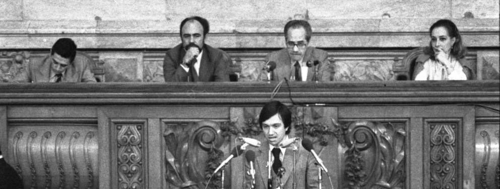 Sessão plenária presidida por Teófilo Carvalho dos Santos, 1978