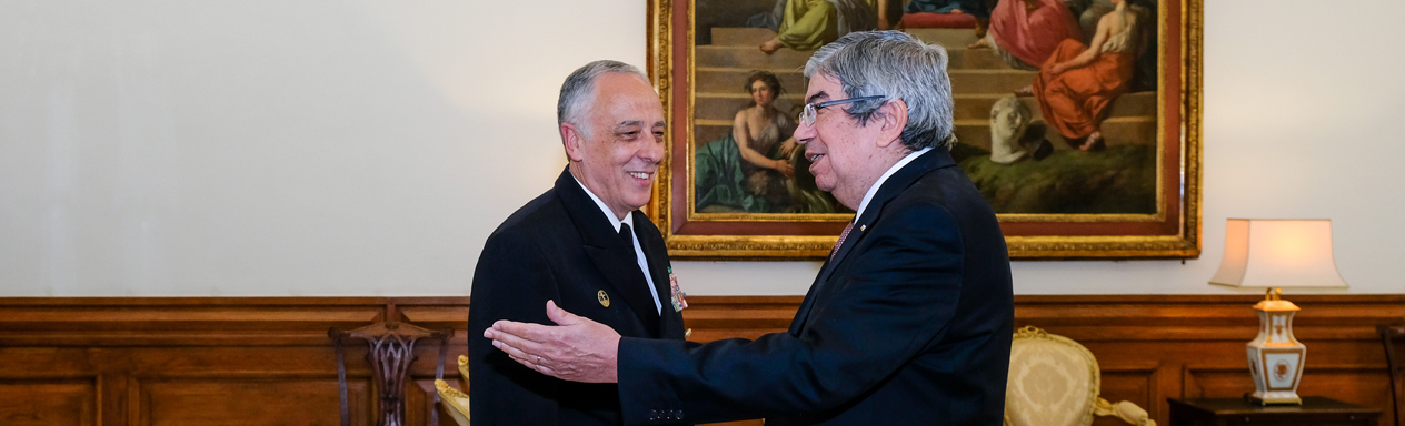 Presidente Eduardo Ferro Rodrigues e Almirante António Silva Ribeiro