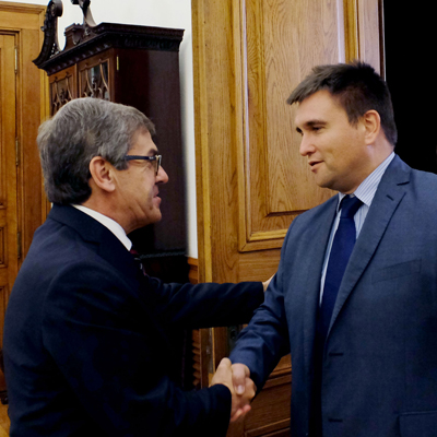 Jorge Lacão com o Ministro dos Negócios Estrangeiros da Ucrânia