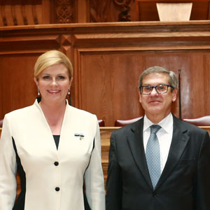 Vice-Presidente Jorge Lacão com a Presidente da Croácia