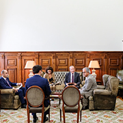 José Manuel Pureza com a delegação