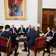 José de Matos Correia com a delegação