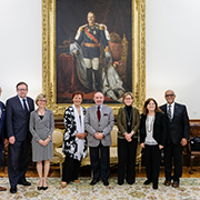 José de Matos Correia com a delegação