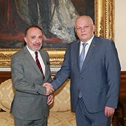 José de Matos Correia com o Primeiro-Ministro da Ucrânia