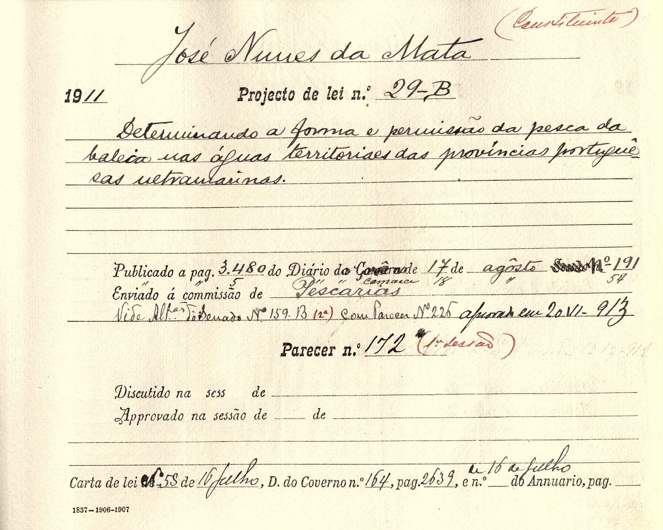Comissão Pescarias 1911